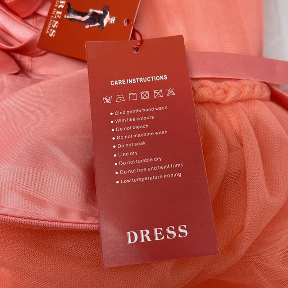 Tsbridal Coral Tulle Homecoming/Prom Dress size 8 NWT - Picture 6 of 8